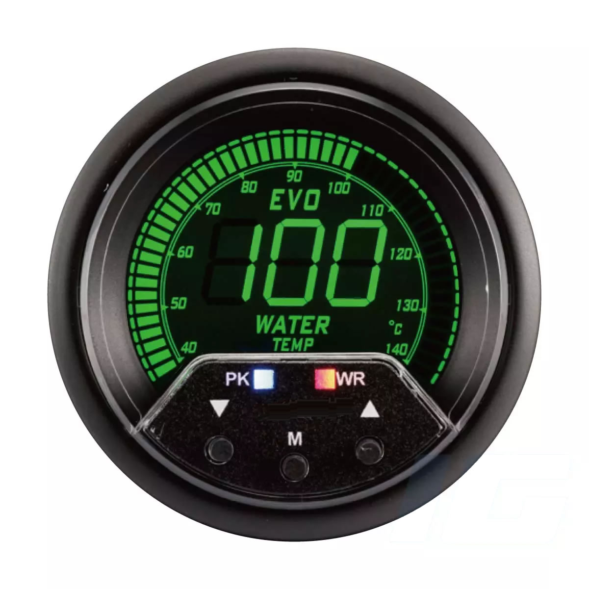 60mm LCD Performance Car Gauges - Water Temp Gauge With Sensor and Warning and Peak For Your Sport Racing Car